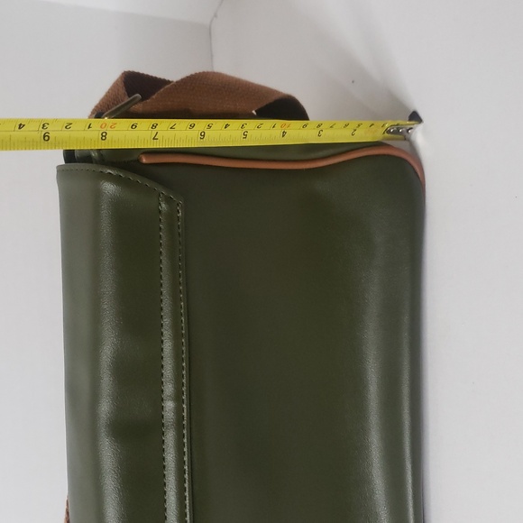 Princess Highway Satchel Bag Green Brown Adjustable Strap Shoulder Faux Leather - Picture 17 of 17